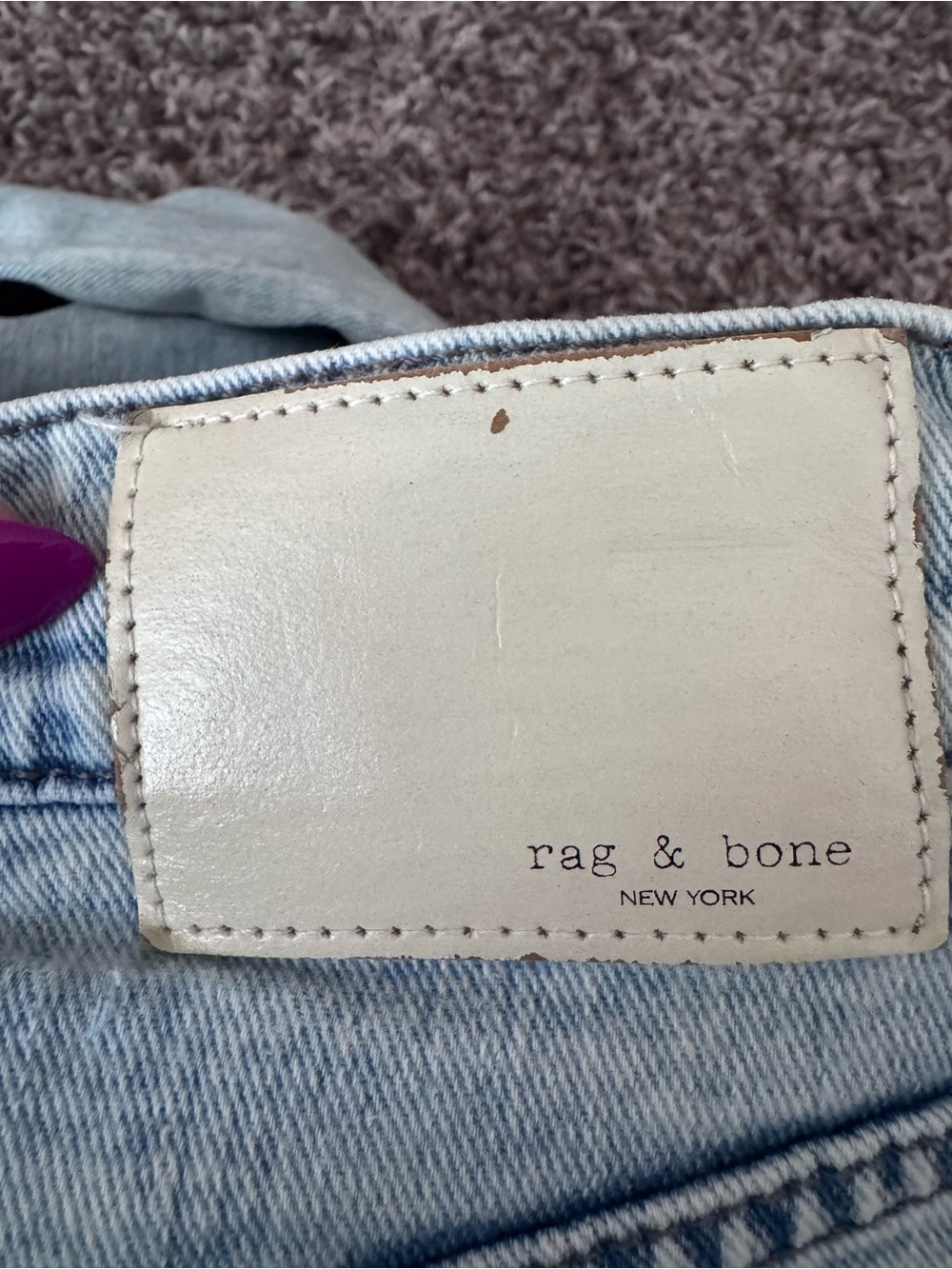 Rag & Bone Andi High-Rise Ankle Wide Leg Cecilia Light Blue Jeans 24 - Picture 5 of 14